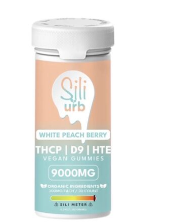 Sili x Urb THCP D9 HTE Gummies 9000MG – White Peach Berry
