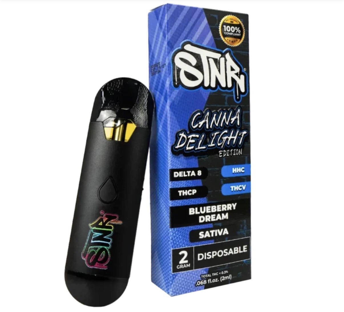 STNR Canna Delight blueberry Dream Sativa -THCP Disposable 2G