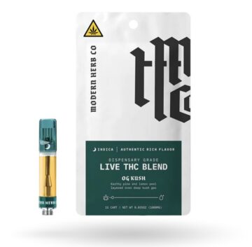 Live THC Vape Cartridge: OG Kush (Indica) 1g
